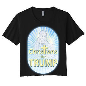 Christians For Trump Women's Crop Top Tee