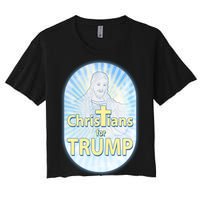 Christians For Trump Women's Crop Top Tee