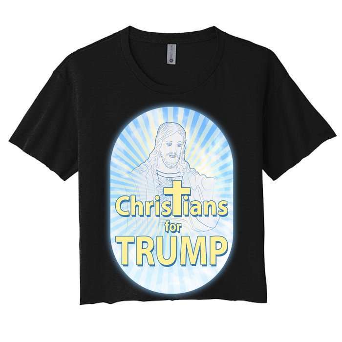 Christians For Trump Women's Crop Top Tee