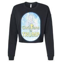 Christians For Trump Cropped Pullover Crew