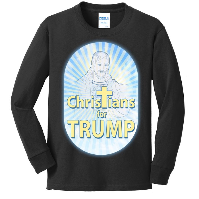 Christians For Trump Kids Long Sleeve Shirt