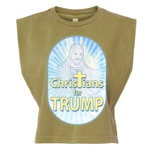 Christians For Trump Garment-Dyed Women's Muscle Tee