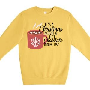 Christmas  Movie and Hot Chocolate Premium Crewneck Sweatshirt