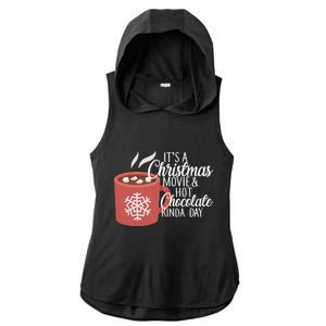 Christmas  Movie and Hot Chocolate Ladies PosiCharge Tri-Blend Wicking Draft Hoodie Tank