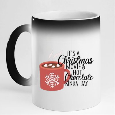 Christmas  Movie and Hot Chocolate 11oz Black Color Changing Mug