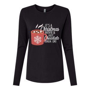 Christmas  Movie and Hot Chocolate Womens Cotton Relaxed Long Sleeve T-Shirt