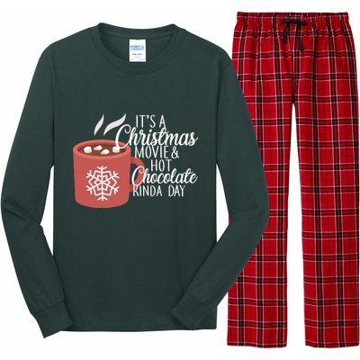 Christmas  Movie and Hot Chocolate Long Sleeve Pajama Set