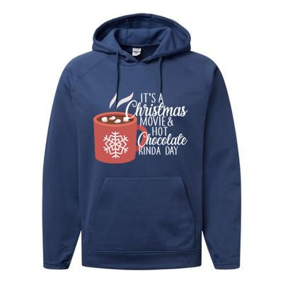 Christmas  Movie and Hot Chocolate Performance Fleece Hoodie