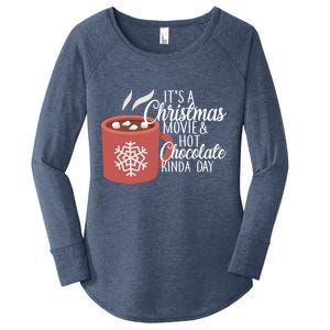 Christmas  Movie and Hot Chocolate Women's Perfect Tri Tunic Long Sleeve Shirt