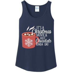 Christmas  Movie and Hot Chocolate Ladies Essential Tank