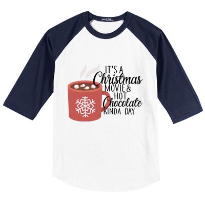 Christmas  Movie and Hot Chocolate Baseball Sleeve Shirt