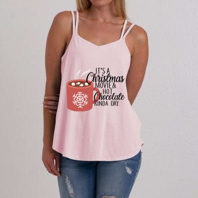 Christmas  Movie and Hot Chocolate Women's Strappy Tank