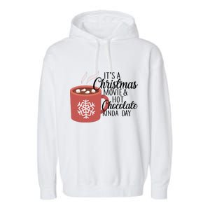 Christmas  Movie and Hot Chocolate Garment-Dyed Fleece Hoodie