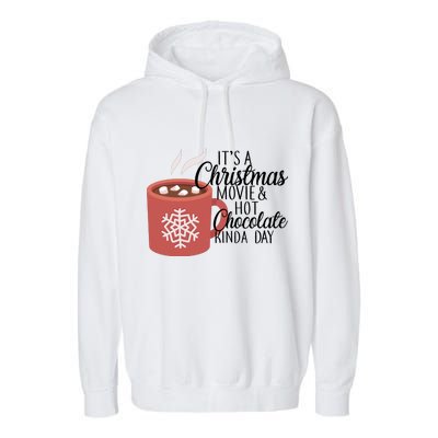 Christmas  Movie and Hot Chocolate Garment-Dyed Fleece Hoodie