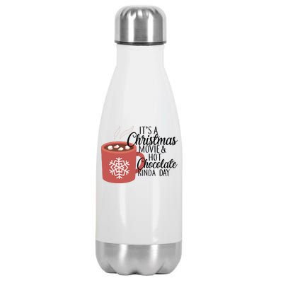 Christmas  Movie and Hot Chocolate Stainless Steel Insulated Water Bottle