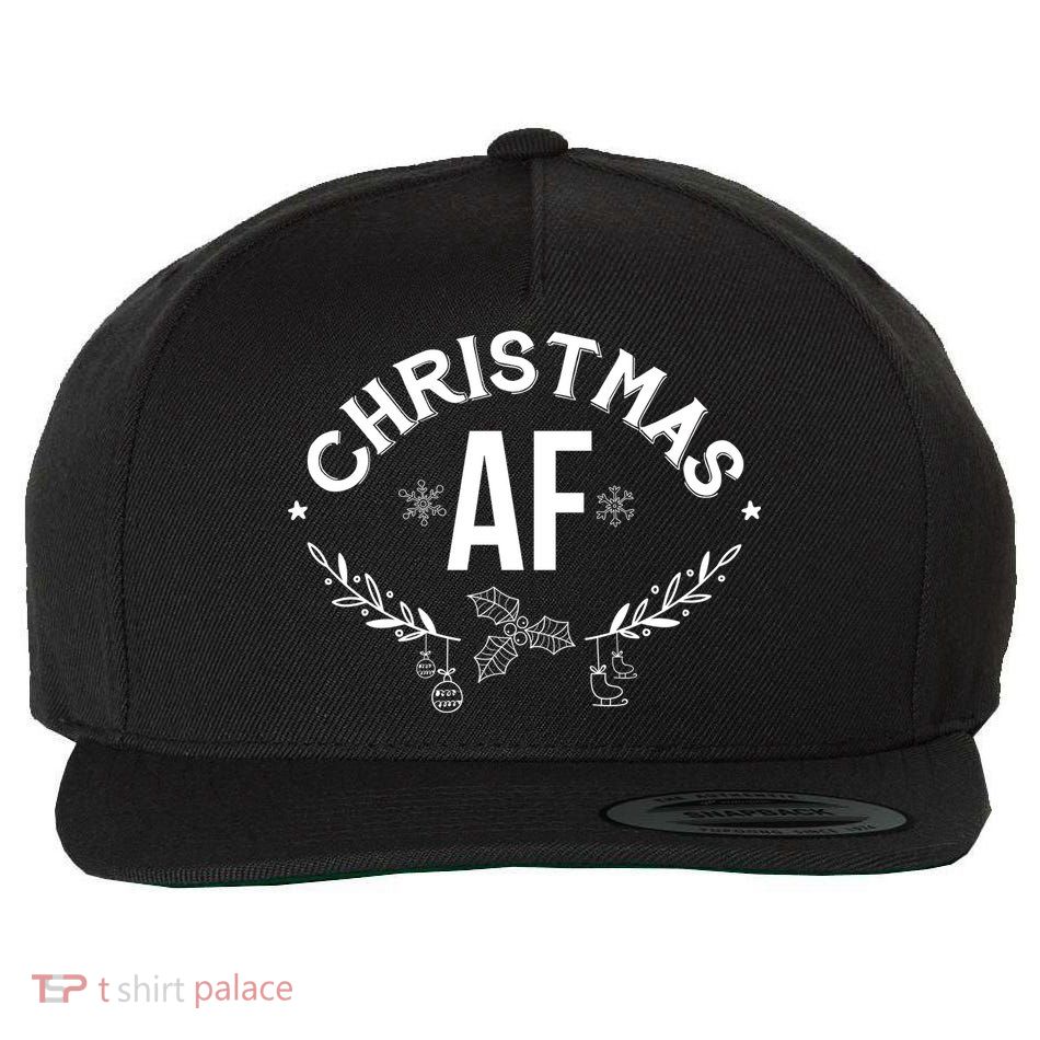 Christmas AF Wool Snapback Cap