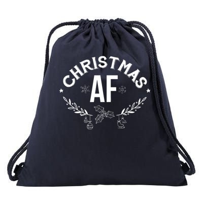 Christmas AF Drawstring Bag