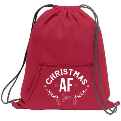 Christmas AF Sweatshirt Cinch Pack Bag