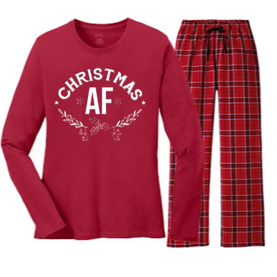 Christmas AF Women's Long Sleeve Flannel Pajama Set 