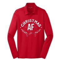 Christmas AF Silk Touch Performance Long Sleeve Polo