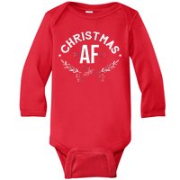 Christmas AF Baby Long Sleeve Bodysuit