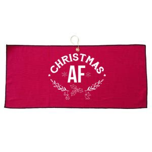 Christmas AF Large Microfiber Waffle Golf Towel