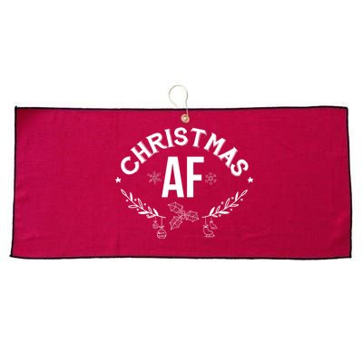 Christmas AF Large Microfiber Waffle Golf Towel