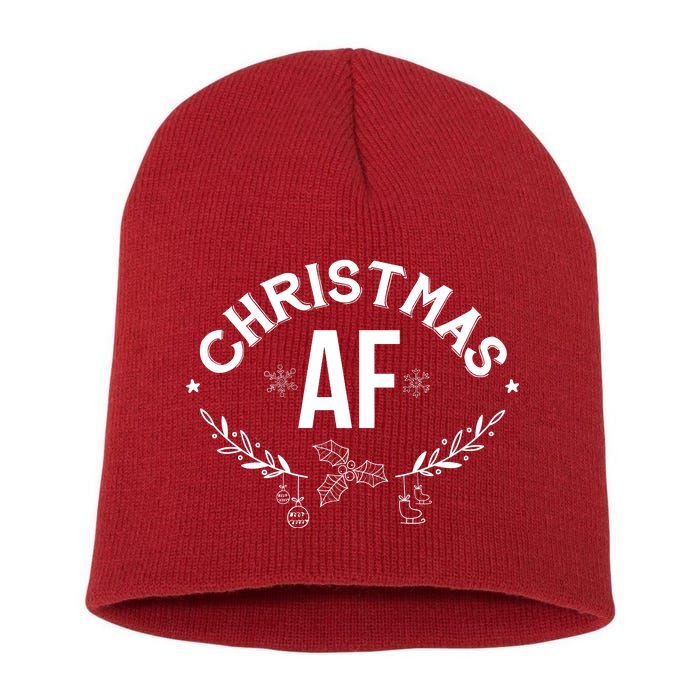 Christmas AF Short Acrylic Beanie