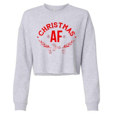 Christmas AF Cropped Pullover Crew