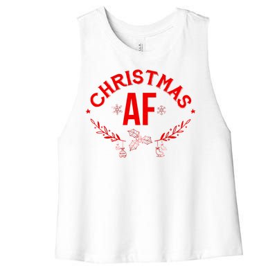 Christmas AF Women's Racerback Cropped Tank