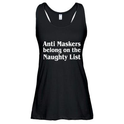 Christmas Anti Maskers belong On The Naughty List Ladies Essential Flowy Tank