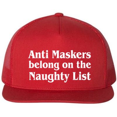 Christmas Anti Maskers belong On The Naughty List Flatbill Hat