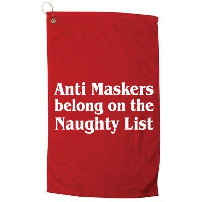 Christmas Anti Maskers belong On The Naughty List Golf Towel