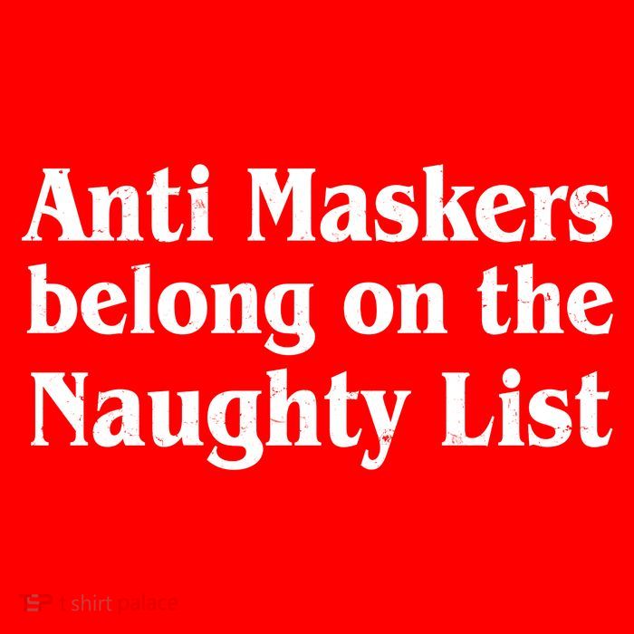 Christmas Anti Maskers belong On The Naughty List Short Acrylic Beanie