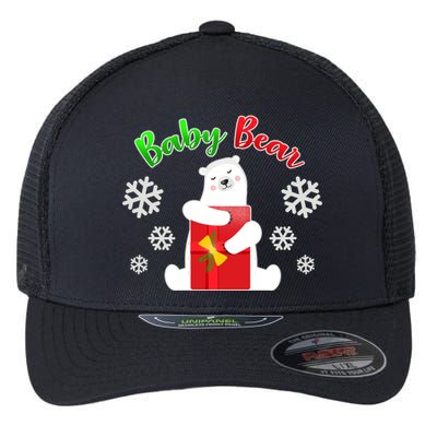 Christmas Baby Bear Flexfit Unipanel Trucker Cap