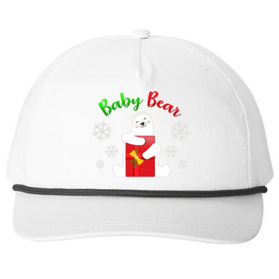 Christmas Baby Bear Snapback Five-Panel Rope Hat