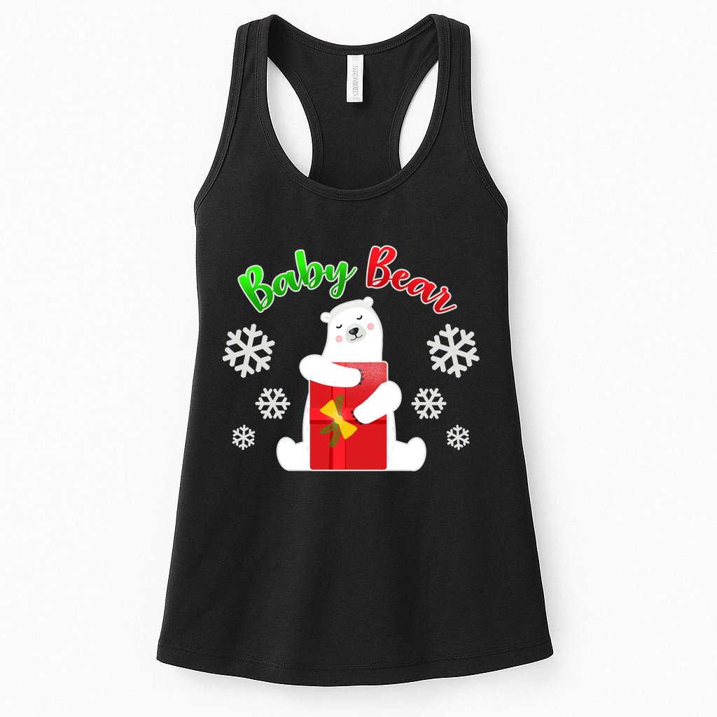 Christmas Baby Bear Womens Tank Top