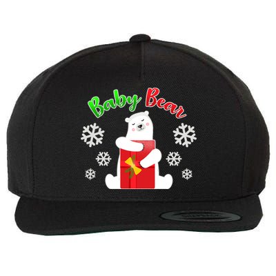 Christmas Baby Bear Wool Snapback Cap