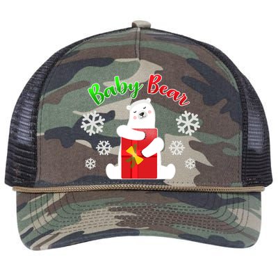 Christmas Baby Bear Retro Rope Trucker Hat Cap