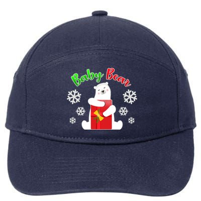 Christmas Baby Bear 7-Panel Snapback Hat