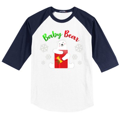 Christmas Baby Bear Baseball Sleeve Shirt