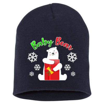 Christmas Baby Bear Short Acrylic Beanie