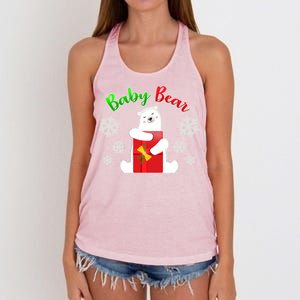 Christmas Baby Bear Women's Knotted Racerback Tank