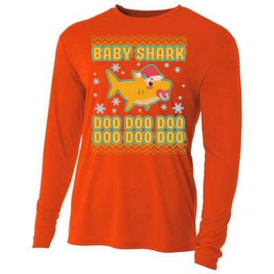 Christmas Baby Shark Doo Doo Doo Cooling Performance Long Sleeve Crew