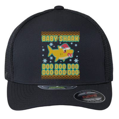 Christmas Baby Shark Doo Doo Doo Flexfit Unipanel Trucker Cap