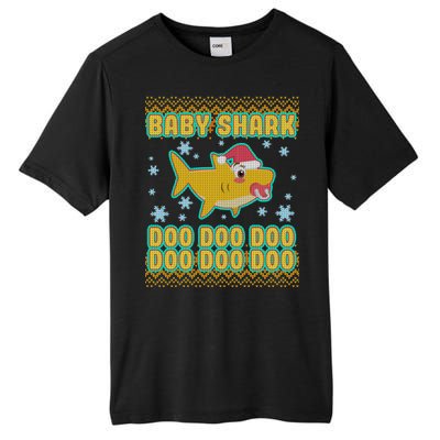 Christmas Baby Shark Doo Doo Doo Tall Fusion ChromaSoft Performance T-Shirt