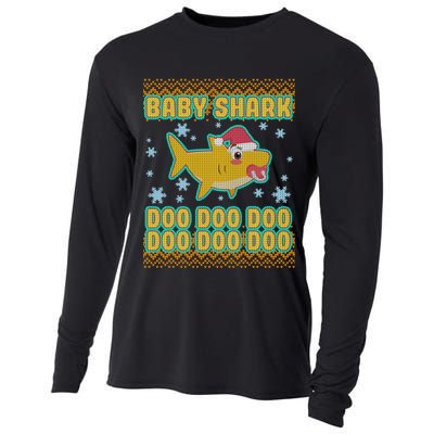 Christmas Baby Shark Doo Doo Doo Cooling Performance Long Sleeve Crew