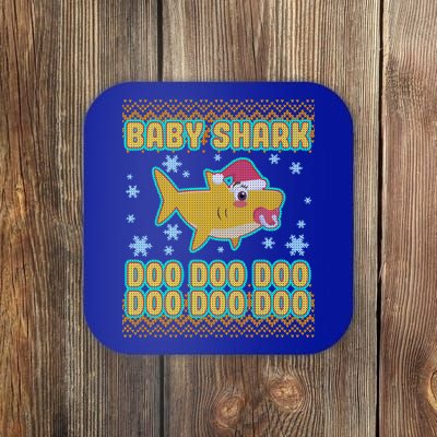 Christmas Baby Shark Doo Doo Doo Coaster