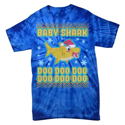 Christmas Baby Shark Doo Doo Doo Tie-Dye T-Shirt