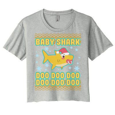 Christmas Baby Shark Doo Doo Doo Women's Crop Top Tee